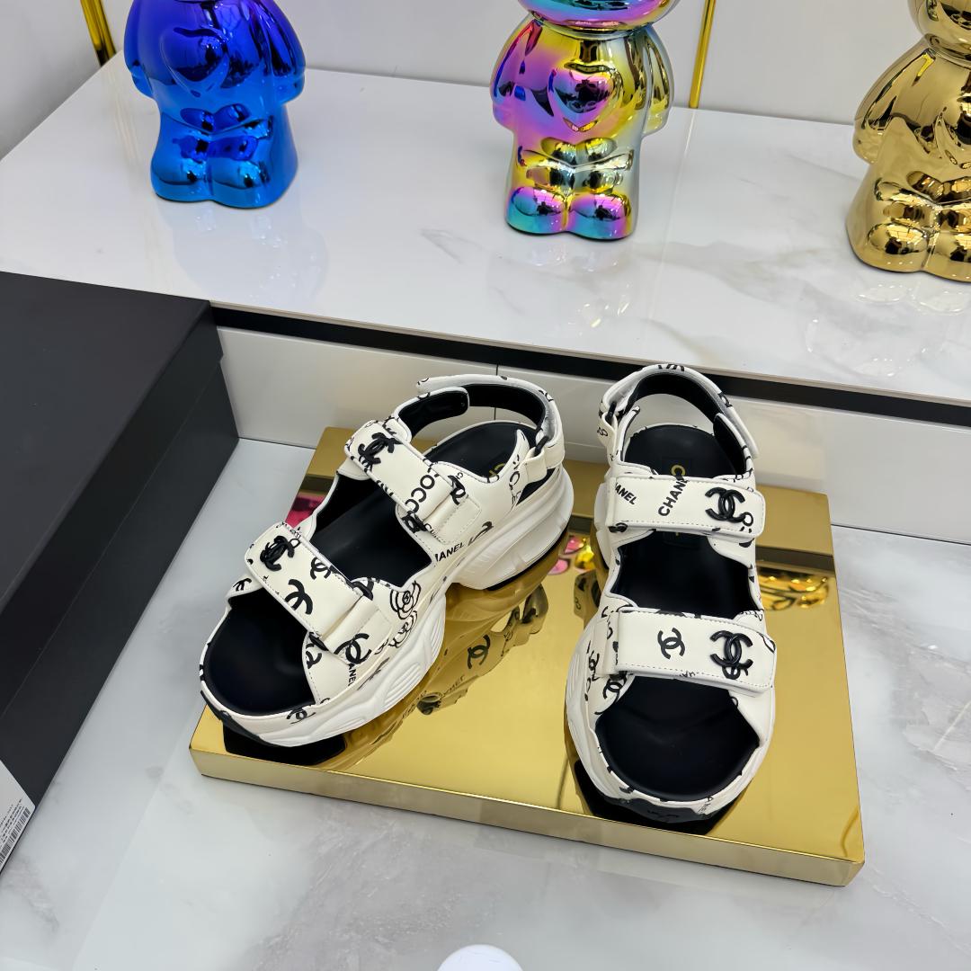 Chanel Women's Velcro Strap Sandals | Summer Beach Shoes 2 cmp i1745797941536 5685 0 4