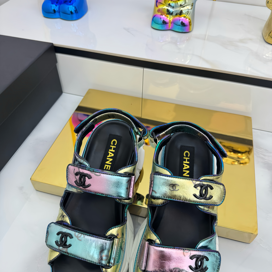 Chanel Iridescent Velcro Beach Sandals - Stylish Summer Comfort 7 cmp i1745797965693 3702 0 5