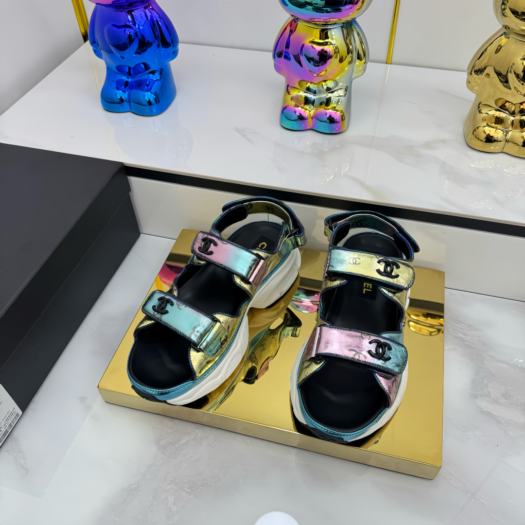 Chanel Iridescent Velcro Beach Sandals - Stylish Summer Comfort 6 cmp i1745797965701 2771 0 4