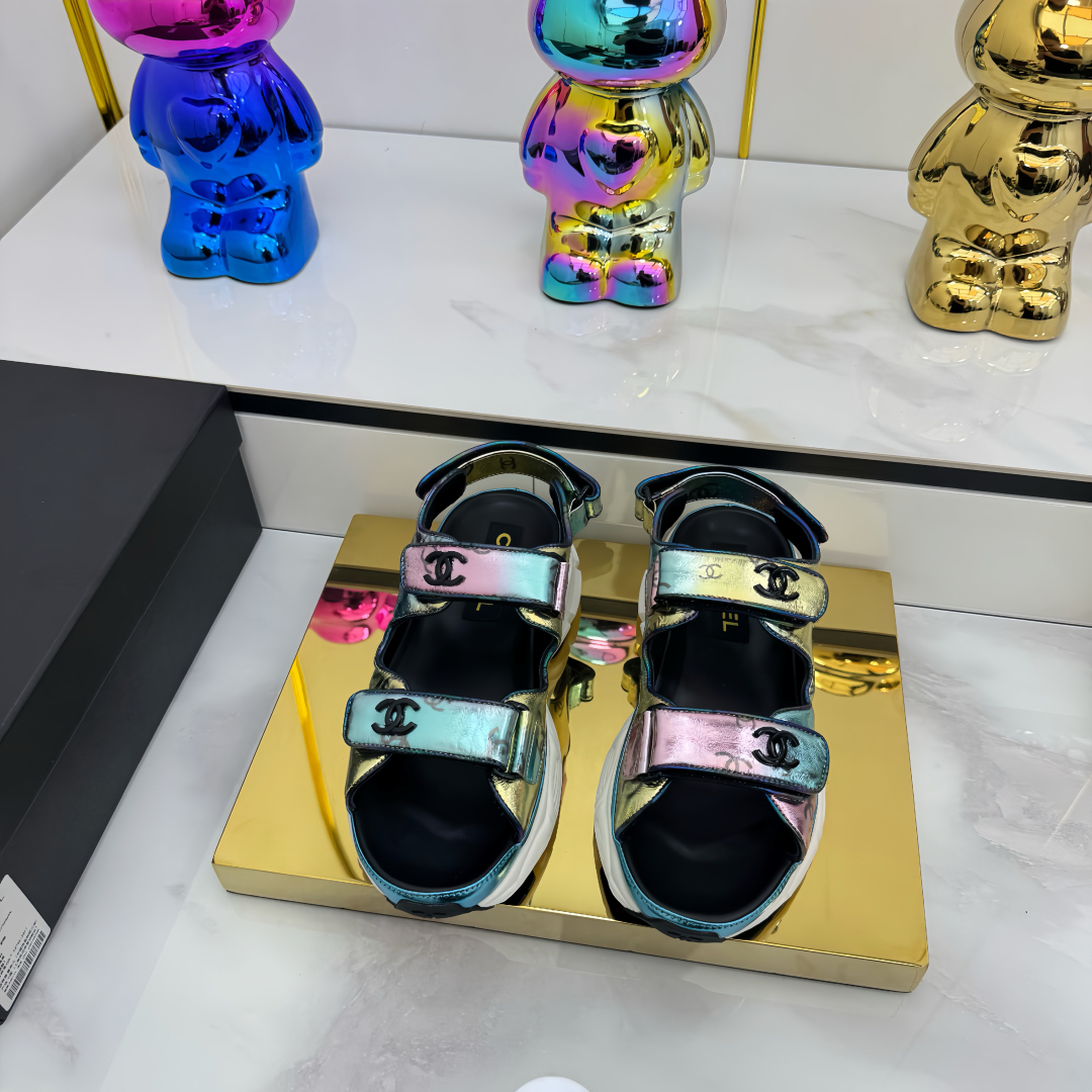 Chanel Iridescent Velcro Beach Sandals - Stylish Summer Comfort 5 cmp i1745797965779 8360 0 2