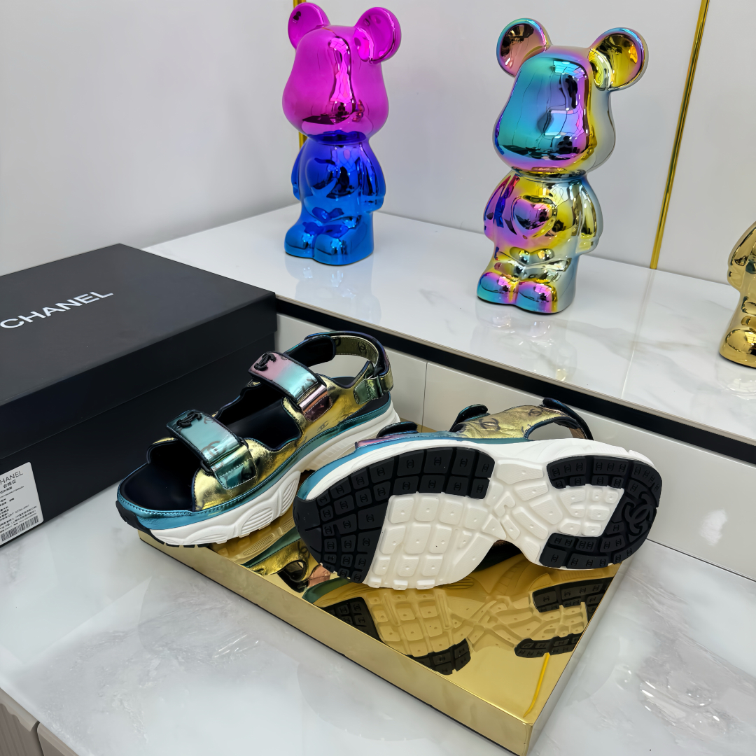 Chanel Iridescent Velcro Beach Sandals - Stylish Summer Comfort 11 cmp i1745797968368 8255 0 9