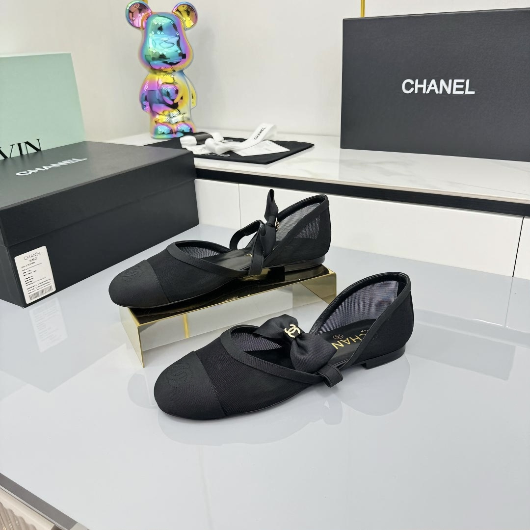 Chanel 香奈儿25A シルクベルベット マリージェーン シューズ