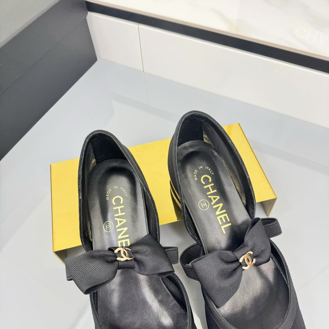 Chanel 香奈儿25A シルクベルベット マリージェーン シューズ