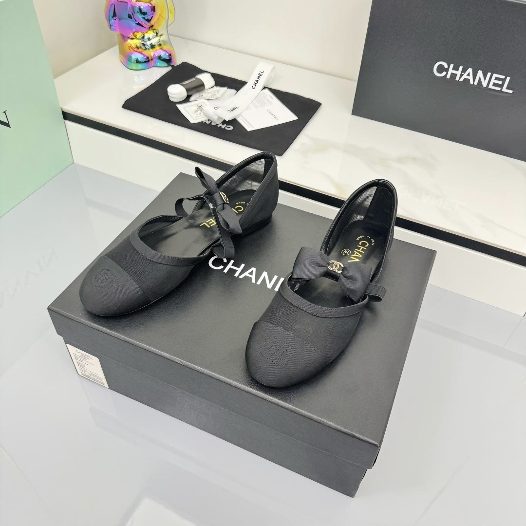 Chanel 香奈儿25A シルクベルベット マリージェーン シューズ