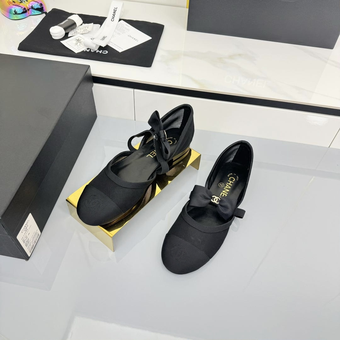 Chanel 香奈儿25A シルクベルベット マリージェーン シューズ