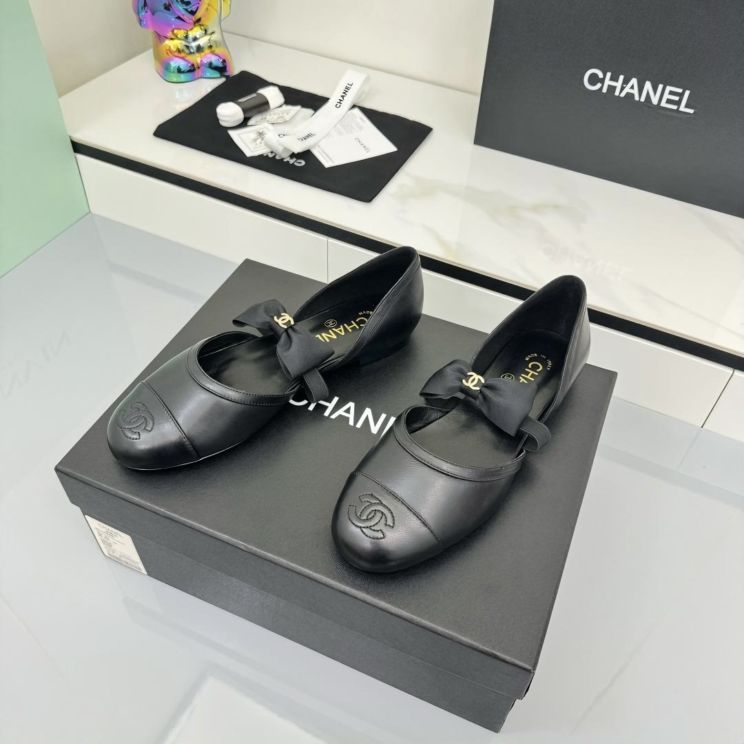 Chanel 香奈儿25A シルクベルベット マリ・ジェンシューズ