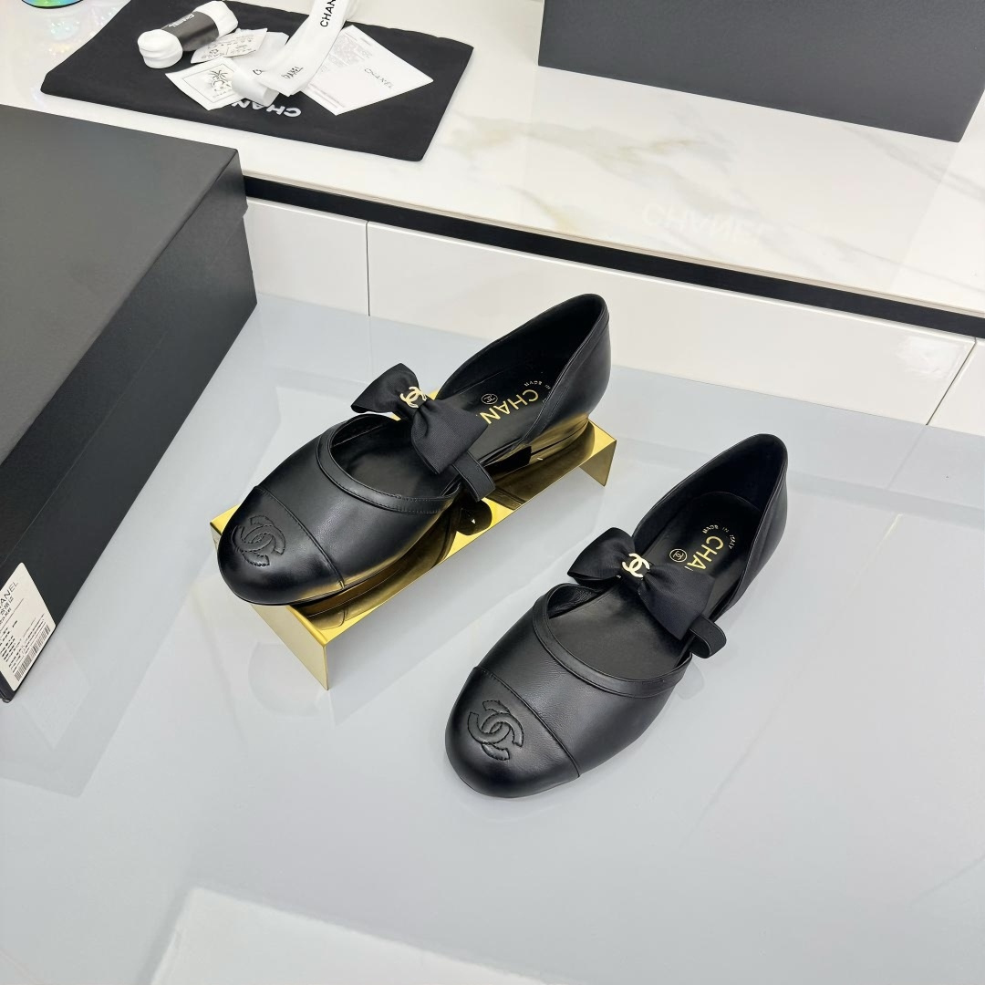 Chanel 香奈儿25A シルクベルベット マリ・ジェンシューズ