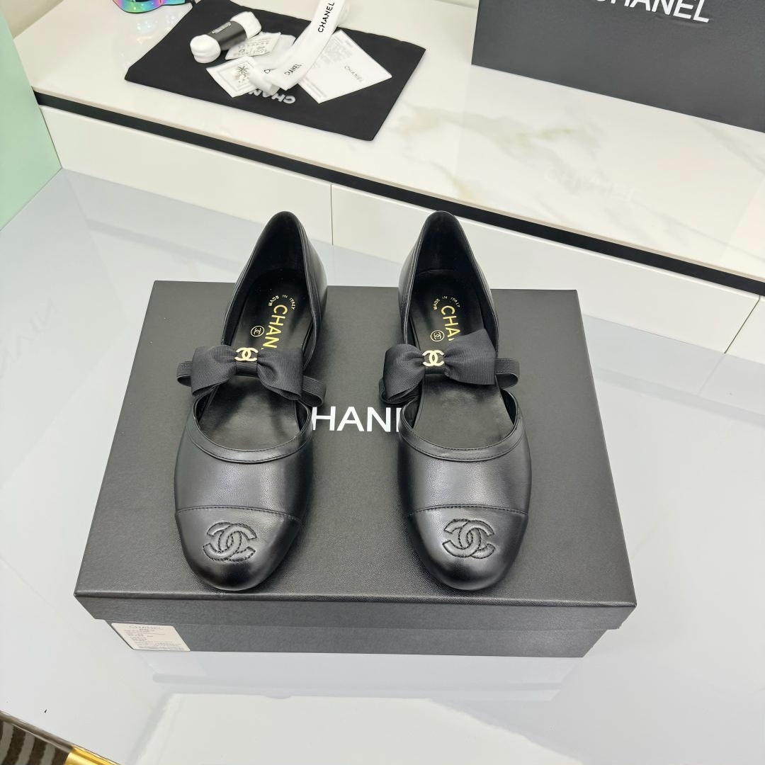 Chanel 香奈儿25A シルクベルベット マリ・ジェンシューズ