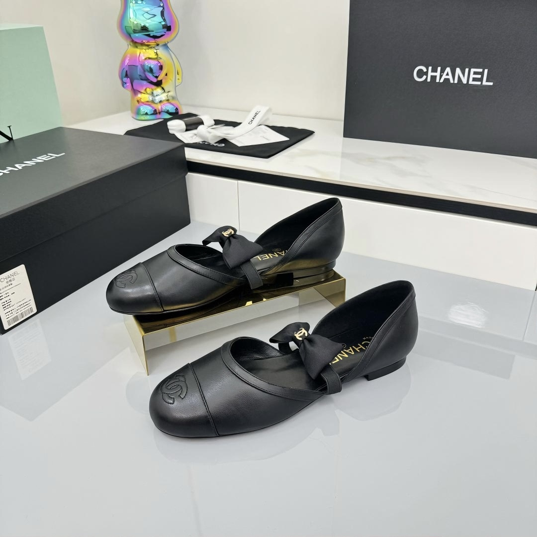 Chanel 香奈儿25A シルクベルベット マリ・ジェンシューズ