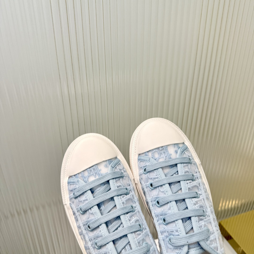 Dior Dior迪奥Walk'n系列 老花 刺绣 厚底帆布鞋 休闲运动鞋