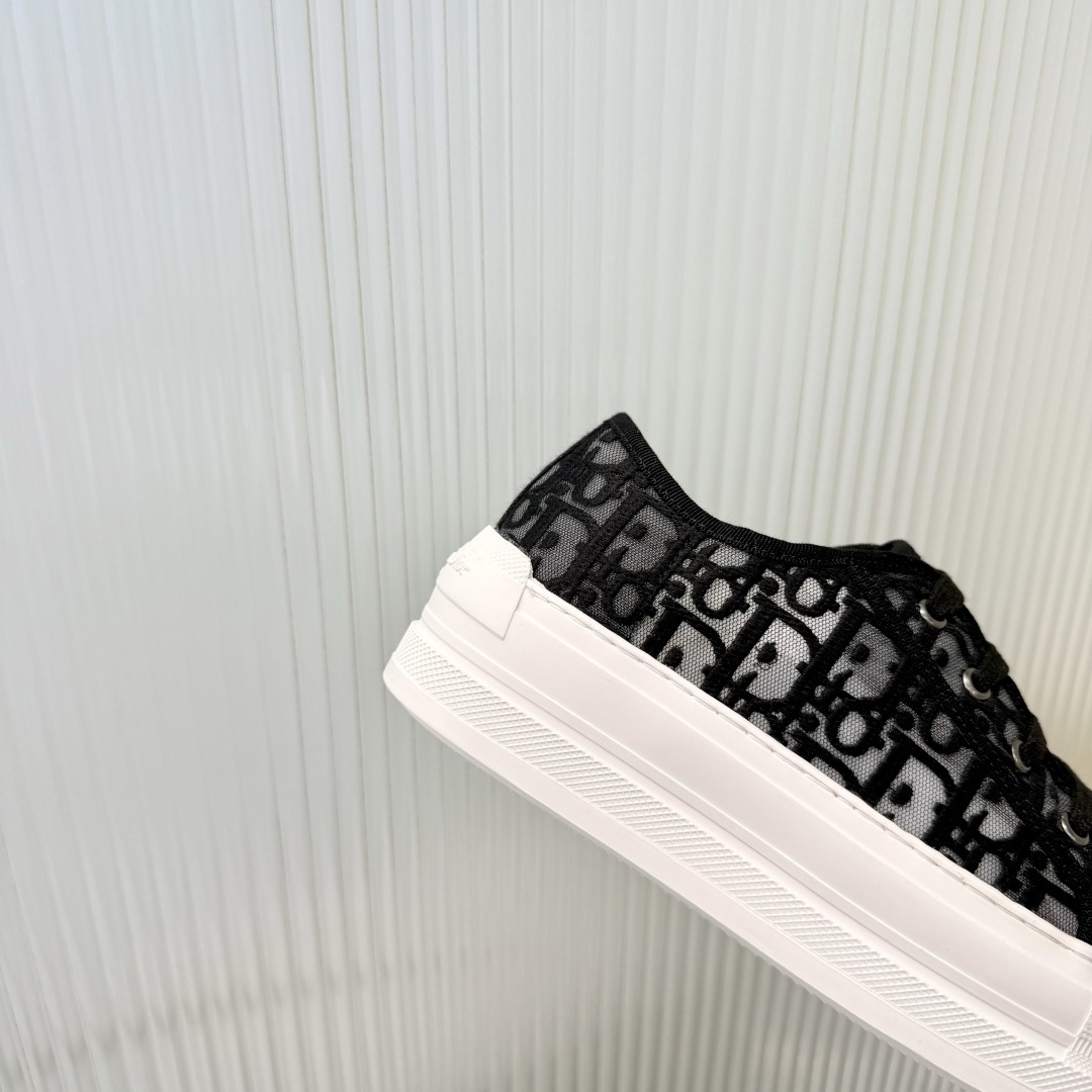 Dior Dior迪奥Walk'n系列 老花 刺绣 厚底帆布鞋 休闲运动鞋