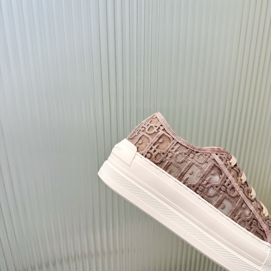Dior Dior迪奥Walk'n系列 老花 刺绣 厚底帆布鞋 休闲运动鞋