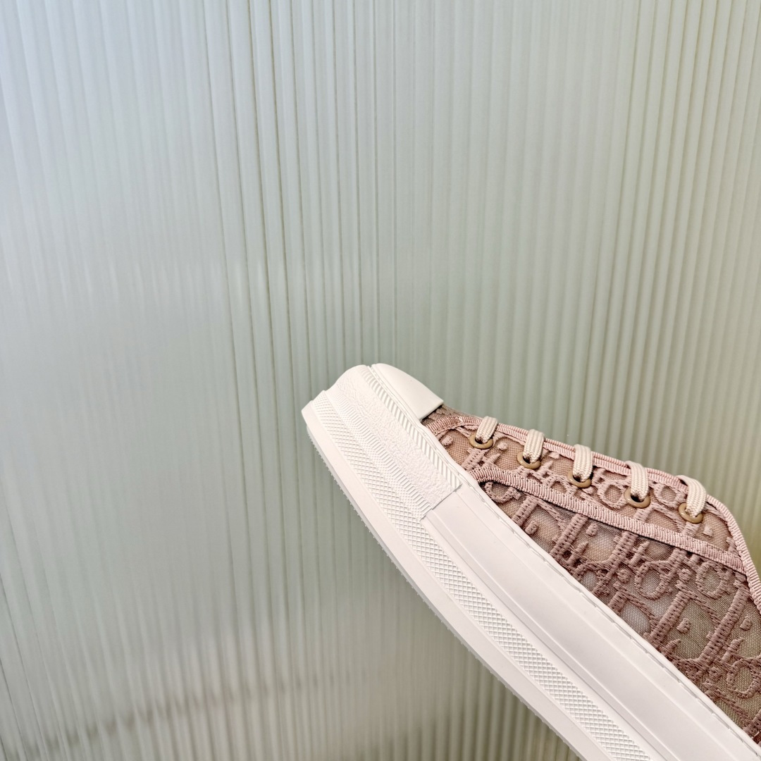 Dior Dior迪奥Walk'n系列 老花 刺绣 厚底帆布鞋 休闲运动鞋