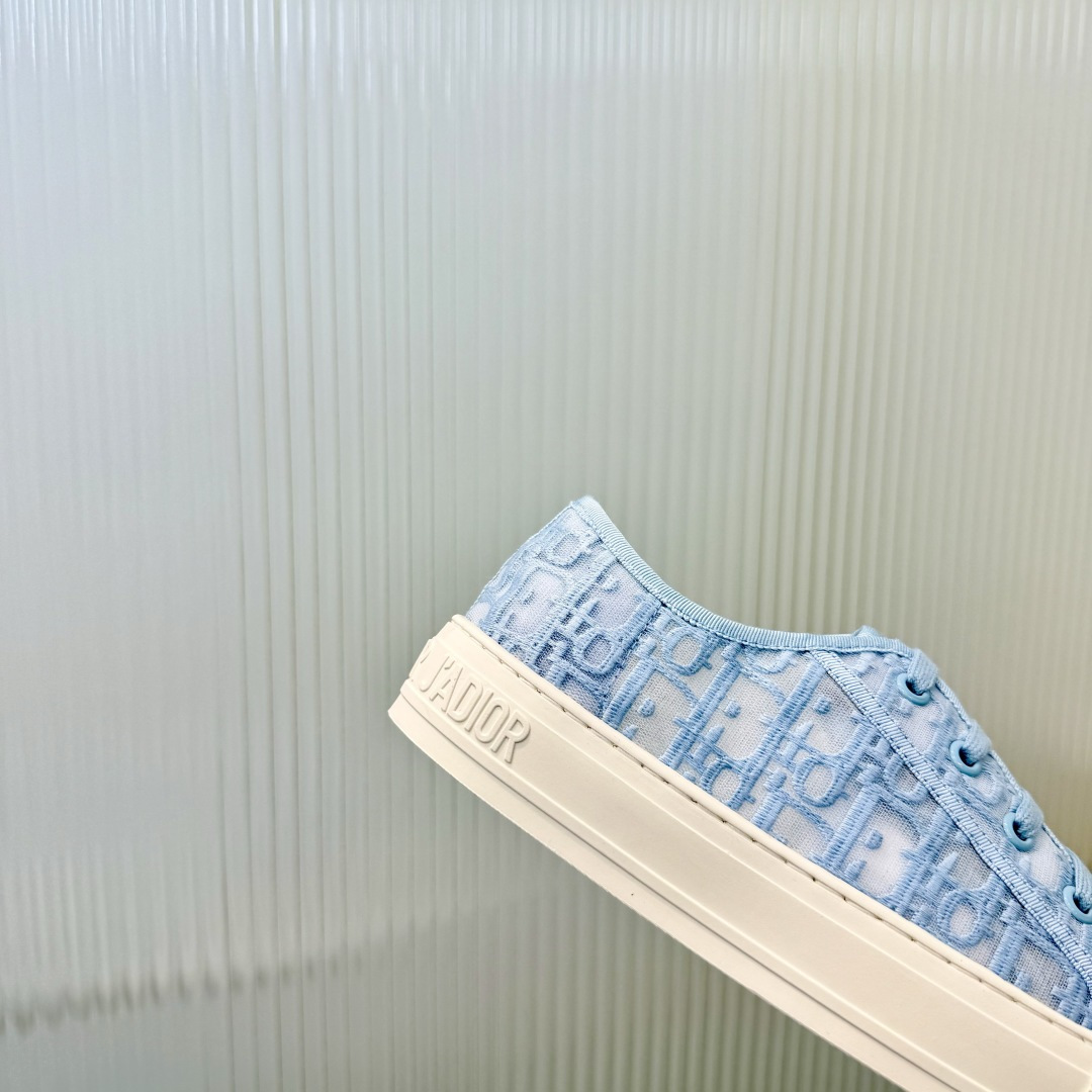 Dior Dior迪奥Walk'n系列 老花 刺绣 厚底帆布鞋 休闲运动鞋