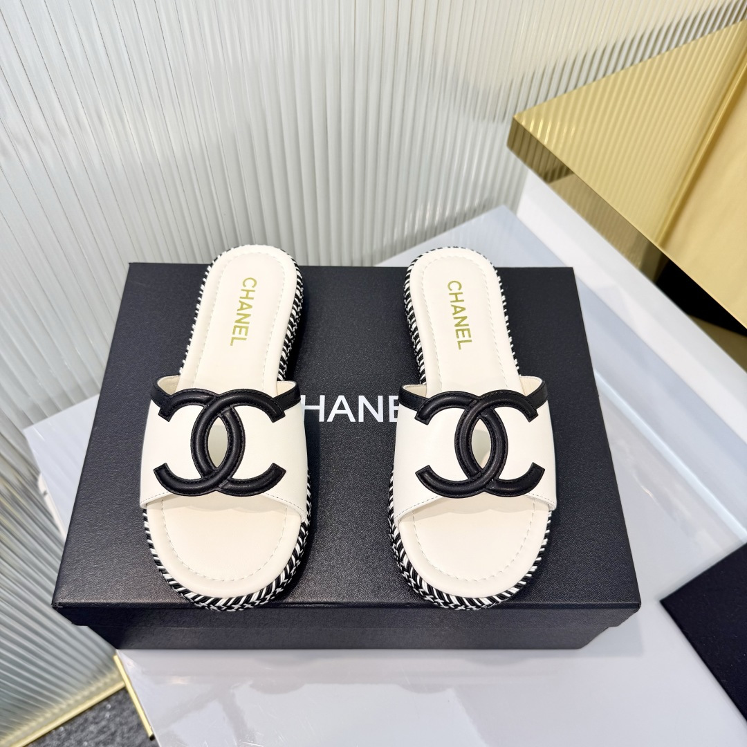 Chanel Chanel-香奈儿2026夏季新款双C编织厚底凉拖鞋