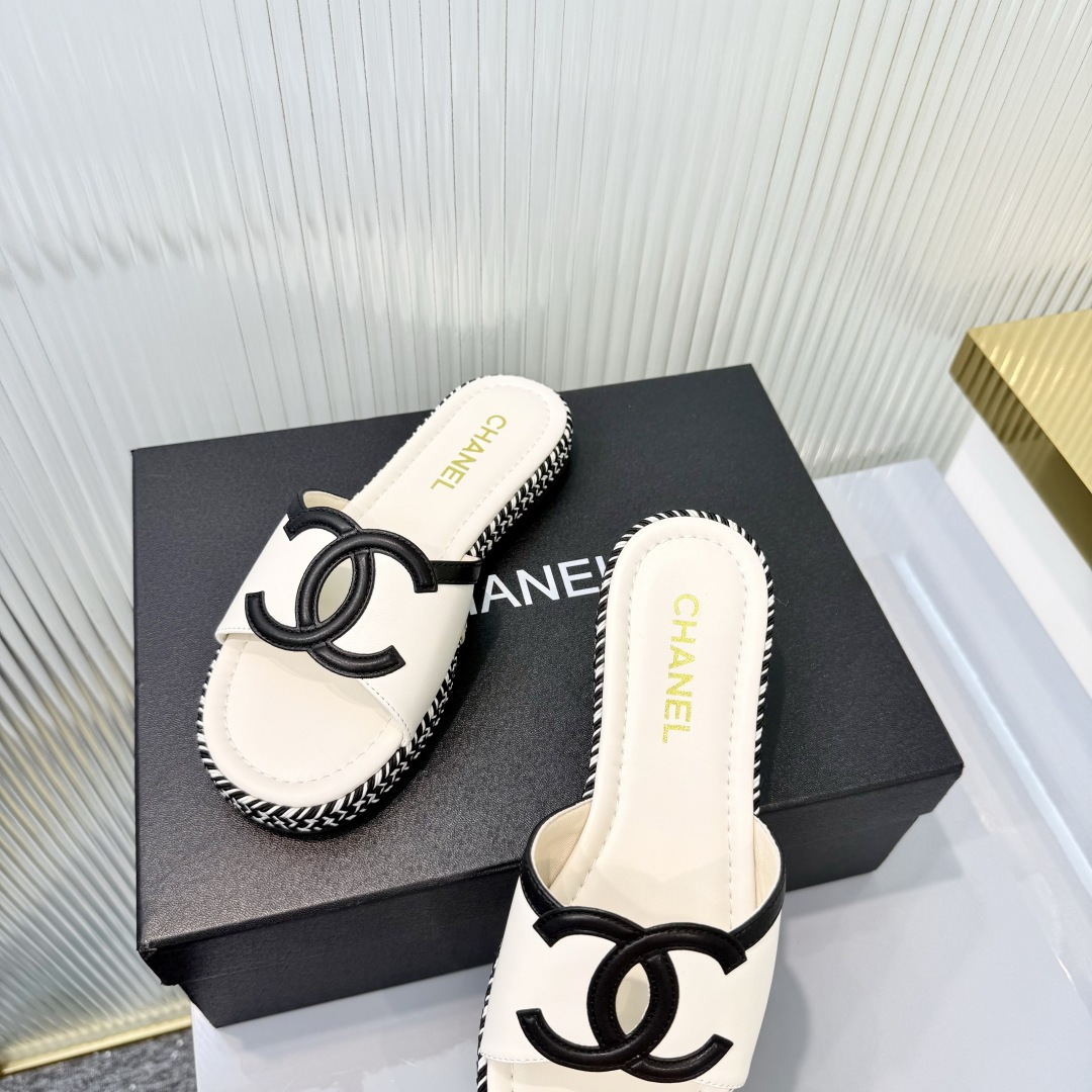Chanel Chanel-香奈儿2026夏季新款双C编织厚底凉拖鞋