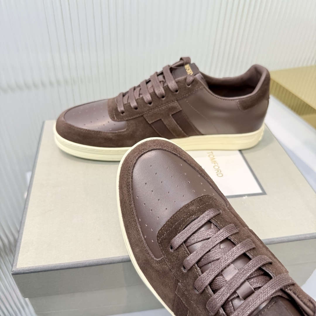 Tom Ford Brown Low-Top Sneakers