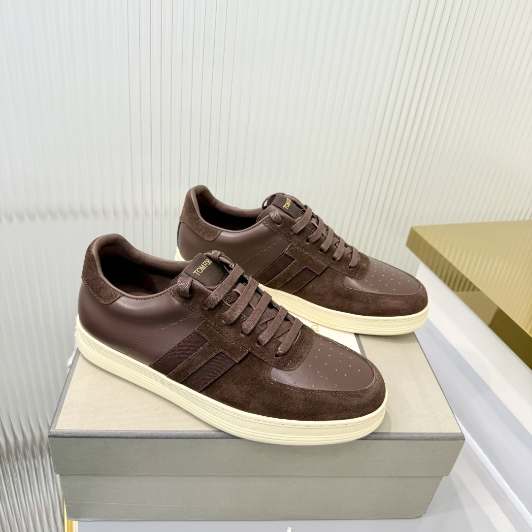 Tom Ford Brown Low-Top Sneakers
