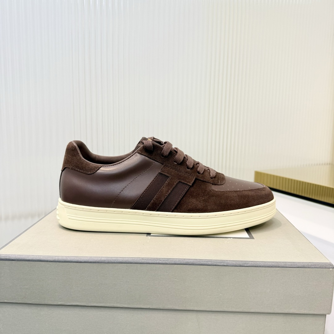 Tom Ford Brown Low-Top Sneakers