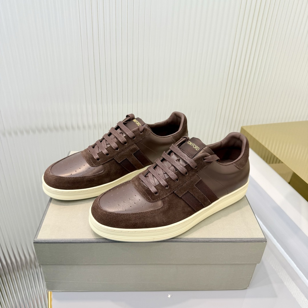 Tom Ford Brown Low-Top Sneakers