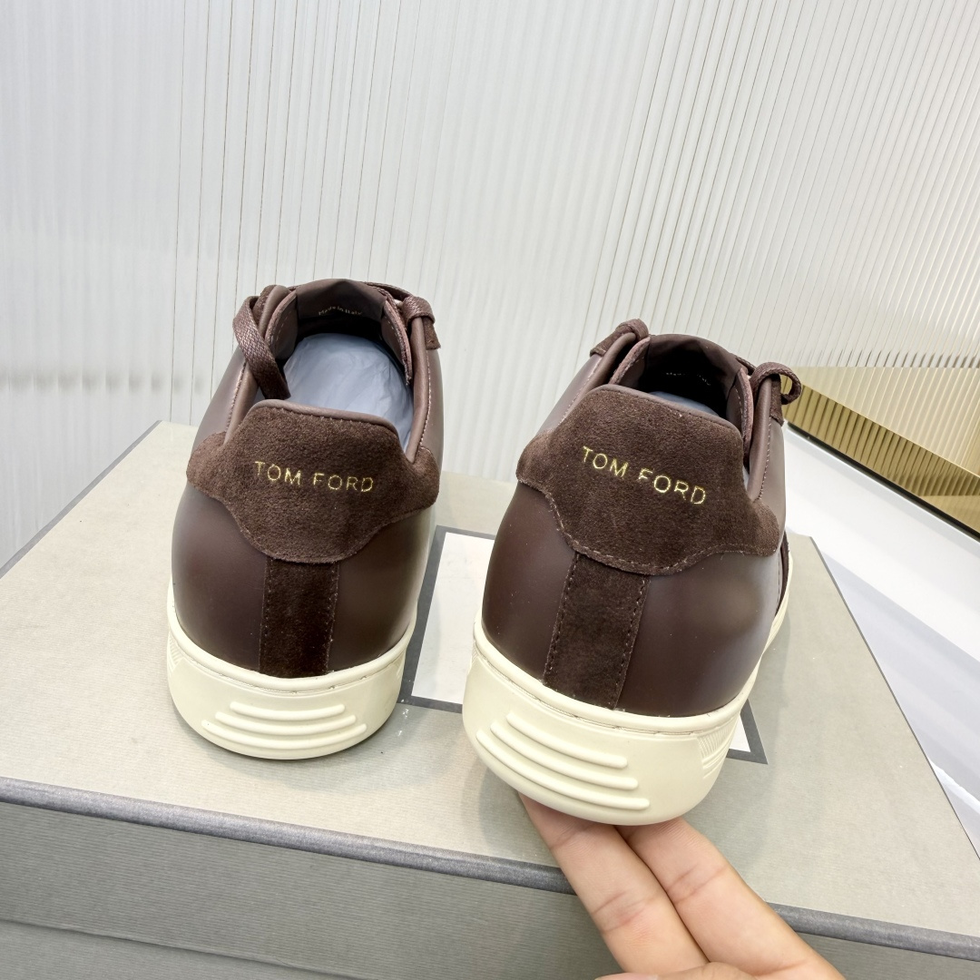 Tom Ford Brown Low-Top Sneakers