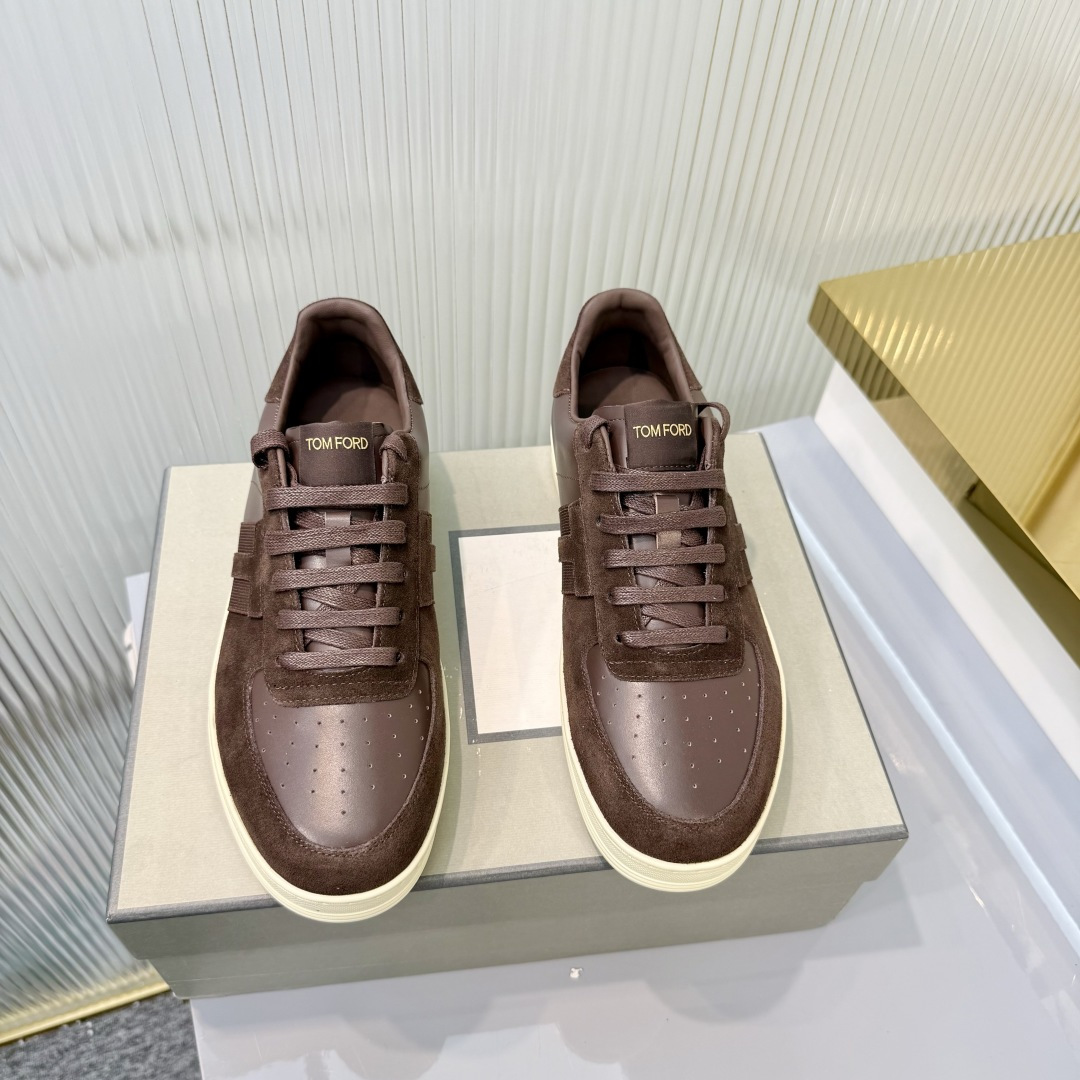 Tom Ford Brown Low-Top Sneakers