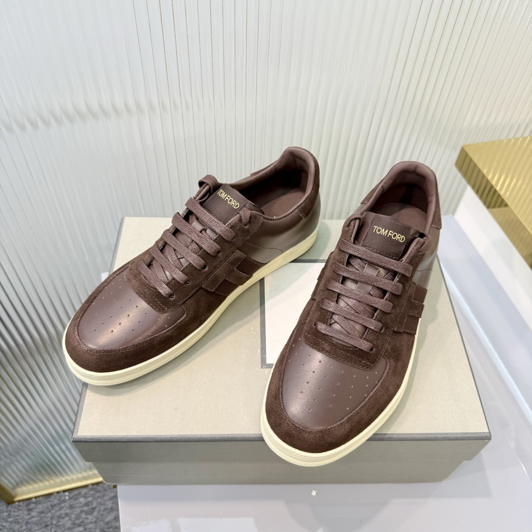 Tom Ford Brown Low-Top Sneakers