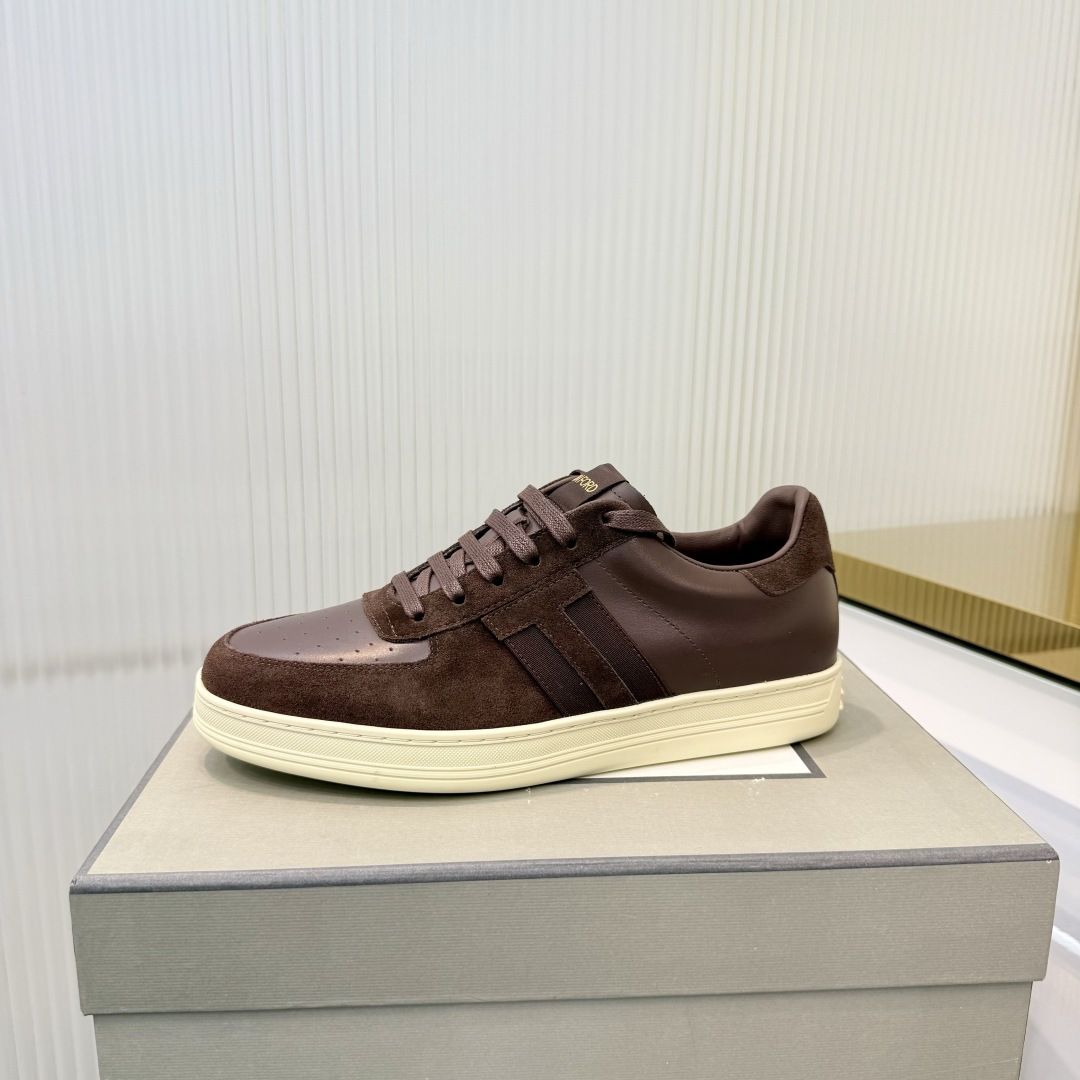 Tom Ford Brown Low-Top Sneakers