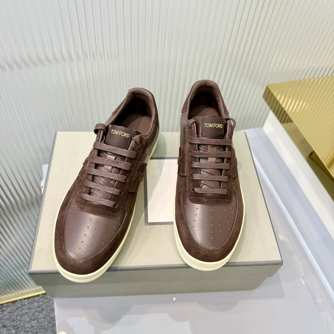 Tom Ford Brown Low-Top Sneakers