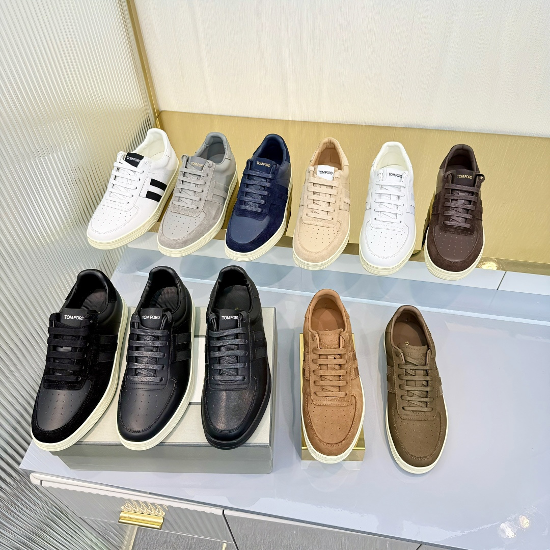 Tom Ford Beige Low-Top Sneakers