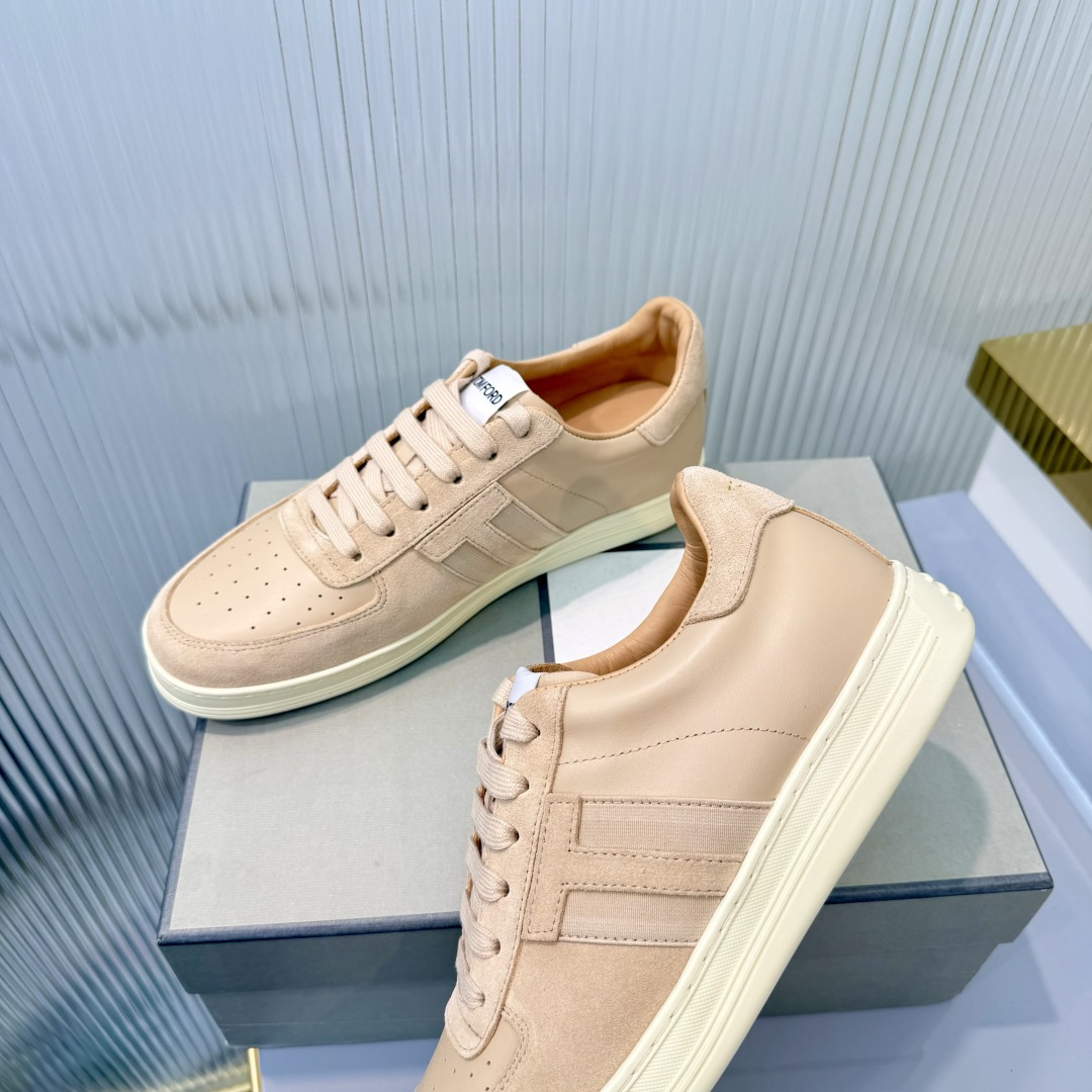 Tom Ford Beige Low-Top Sneakers