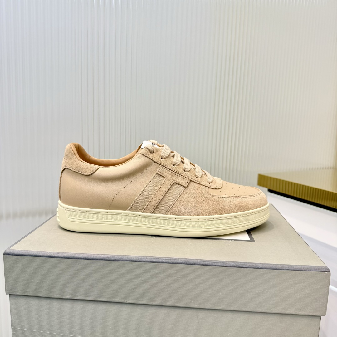 Tom Ford Beige Low-Top Sneakers