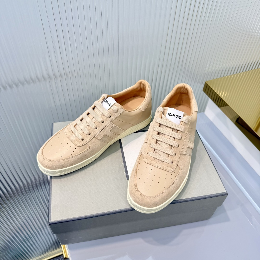 Tom Ford Beige Low-Top Sneakers