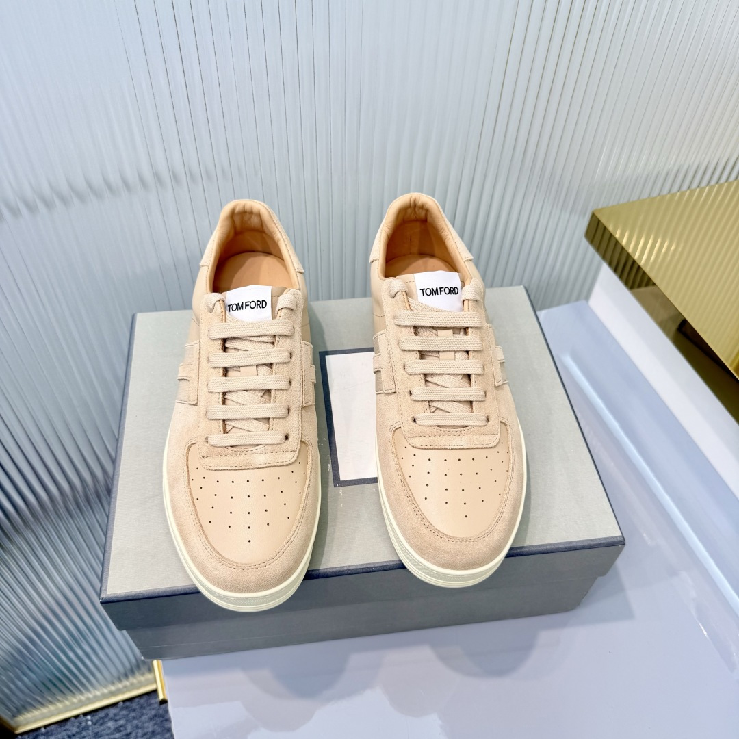 Tom Ford Beige Low-Top Sneakers