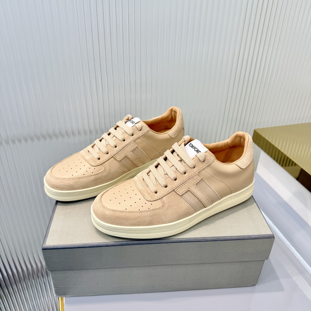 Tom Ford Beige Low-Top Sneakers