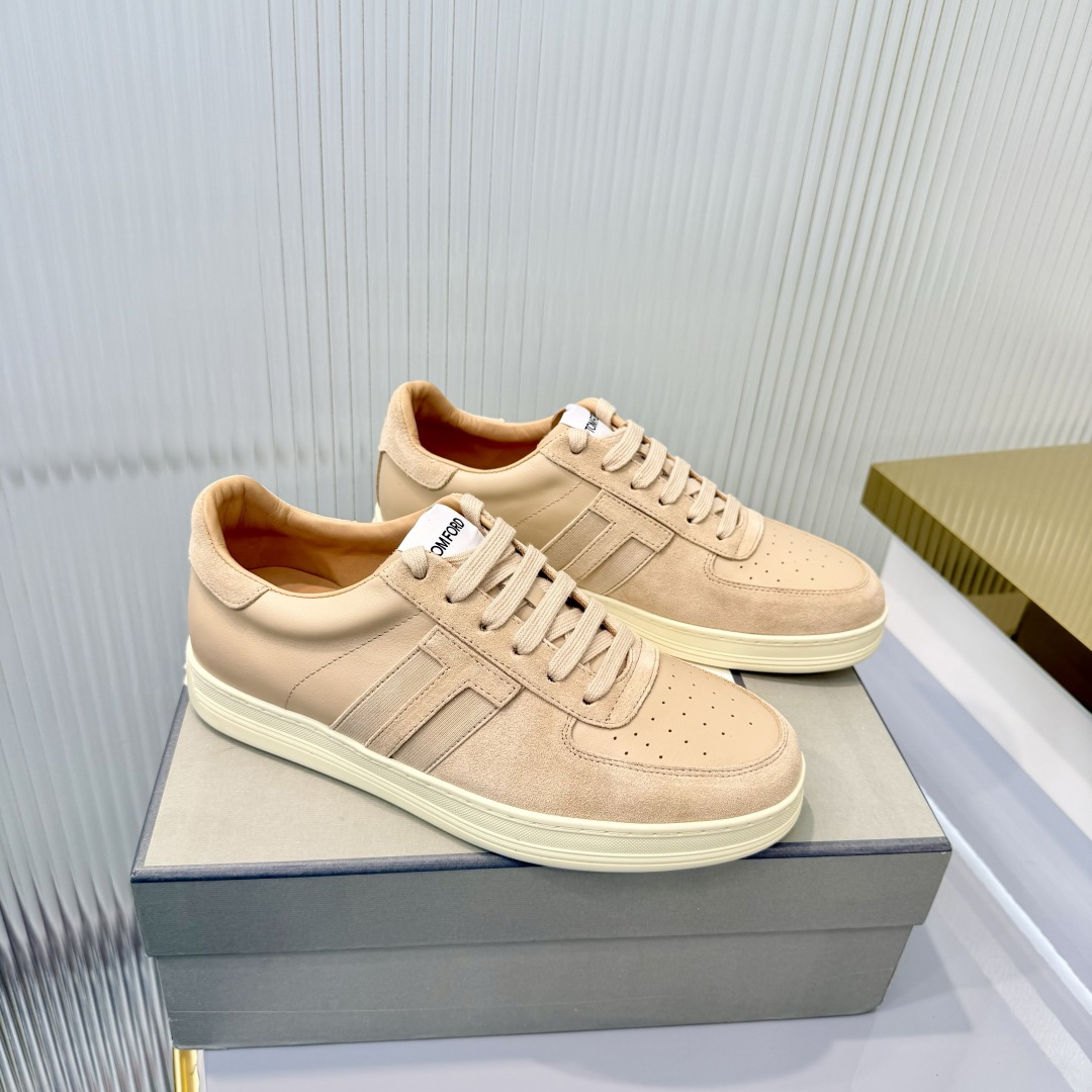 Tom Ford Beige Low-Top Sneakers