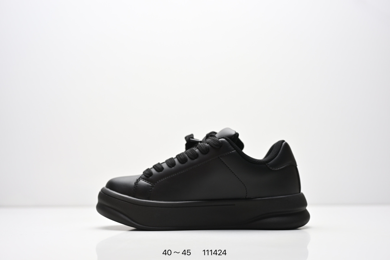 PU Simple And Fashionable Low Top Men's Shoes With Round Toe Tie And Thick Sole Casual Sports Shoes, Versatile Height Increasing Board Shoes_vogvips.com