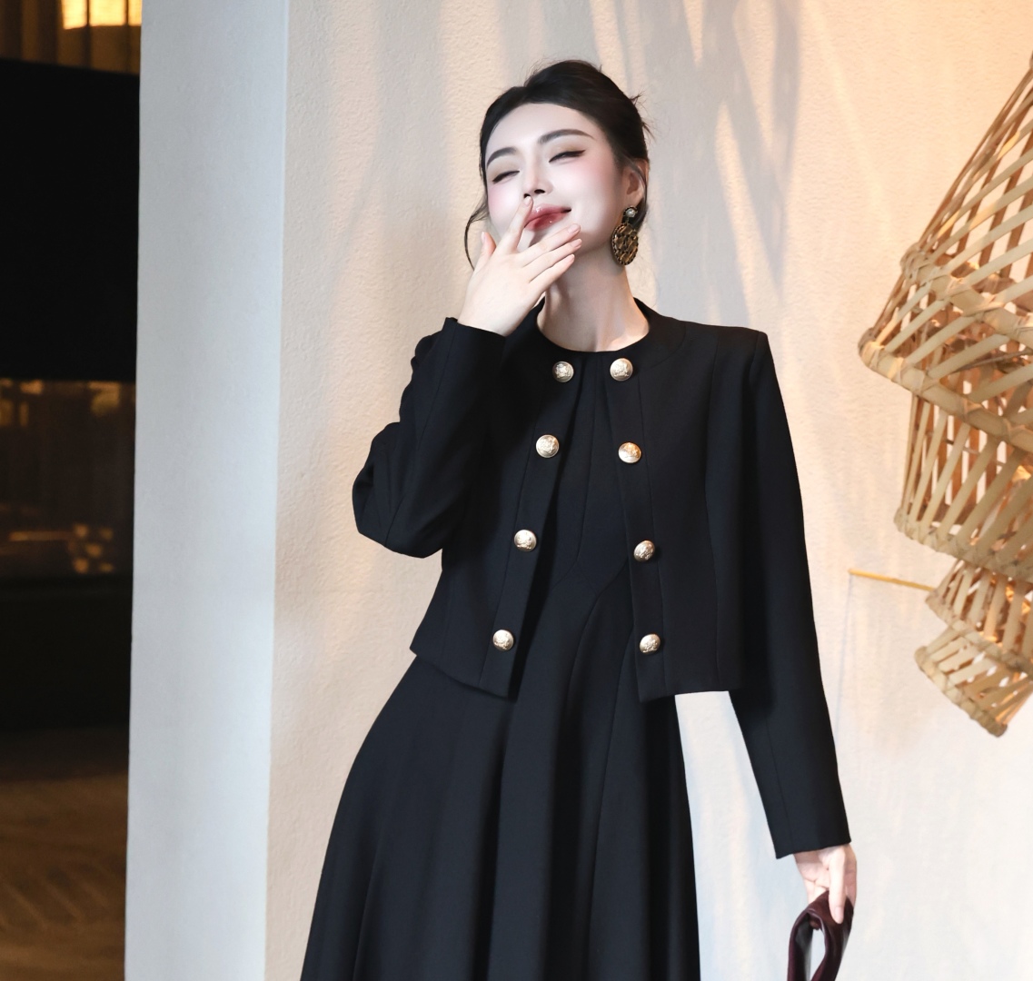 High-Quality Women’s Fall and Winter Clothing Collection: Coats, Dresses, Jeans, Skirts in Almond, Black, and Cherries