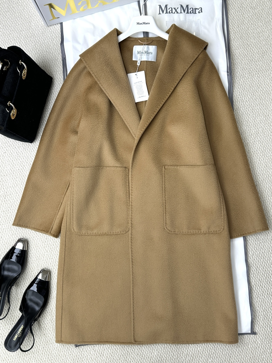 NO:636122,No. Max's classic water ripple peak collar coat Ingredients cashmere Size SML Color caramel camel, Maxmara-clothing, alexander wang19860909编号 Max家经典水波纹尖尖领大衣 成分羊绒 尺码SML 颜色焦糖色 驼色,麦丝玛拉-服装,alexander wang,Women's clothing