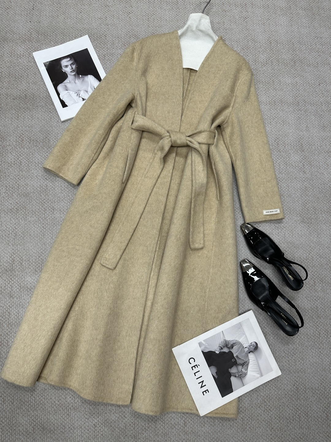 NO:945176,M* autumn and winter double-sided wool extended coat, composition 68 cotton wool 12 alpaca, size SM, Maxmara-Clothing,19860909M*秋冬双面羊毛加长款大衣 成分68棉羊毛12羊驼毛 尺码SM,麦丝玛拉-服装,,Women's clothing