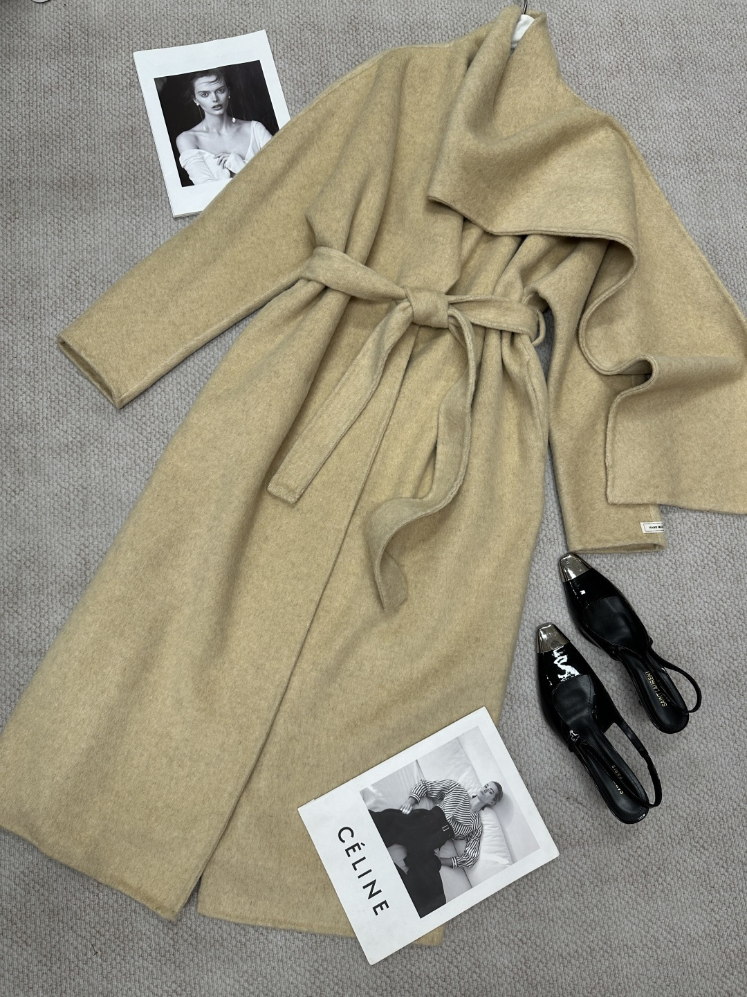 NO:945150,M* autumn and winter double-sided wool long coat with scarf Composition 5 alpaca 65 cotton wool Size SM Color dark gray beige, Maxmara-Clothing,19860909M*秋冬双面羊毛带围巾长款大衣 成分5羊驼65棉羊毛 尺码SM 颜色深灰 米黄,麦丝玛拉-服装,,Women's clothing