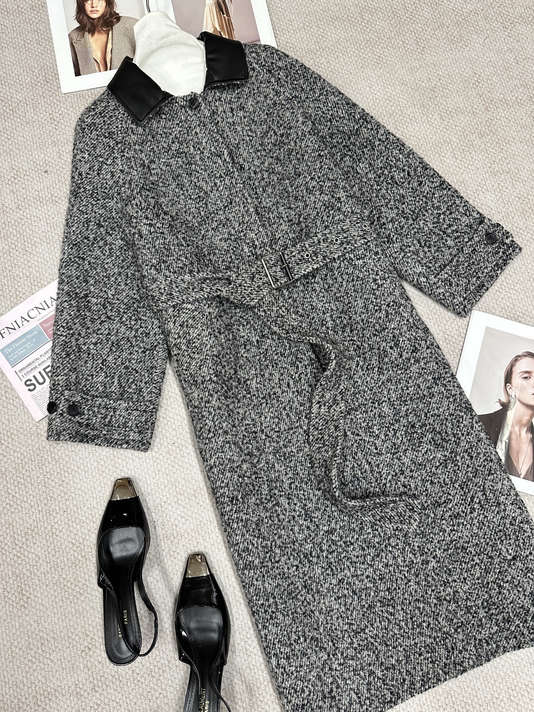 NO:945027,L* autumn and winter lapel patchwork leather same style contrasting double-sided cashmere coat for men and women, composition 20 alpaca 60 wool, size SML, Louis Vuitton-clothing, louis vuitton,19860909L*秋冬翻领拼皮男女同款撞色双面羊绒大衣 成分20羊驼60羊毛 尺码SML,路易威登-服装,louis vuitton,,Women's clothing