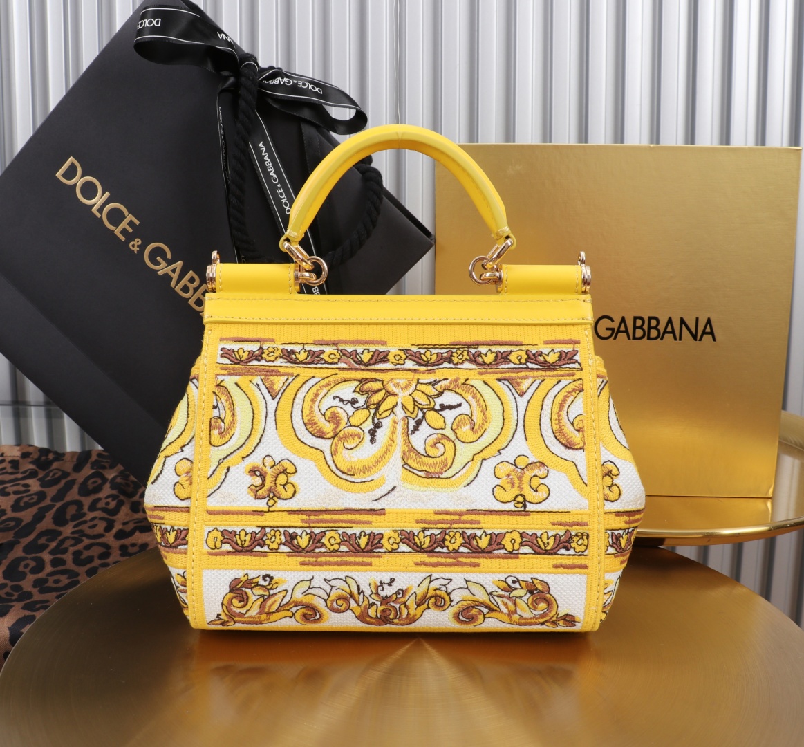 Dolce & Gabbana Sicily Lemon Print Leather Top Handle Satchel Bag, Yellow 4 cmp a1749043671238 1305