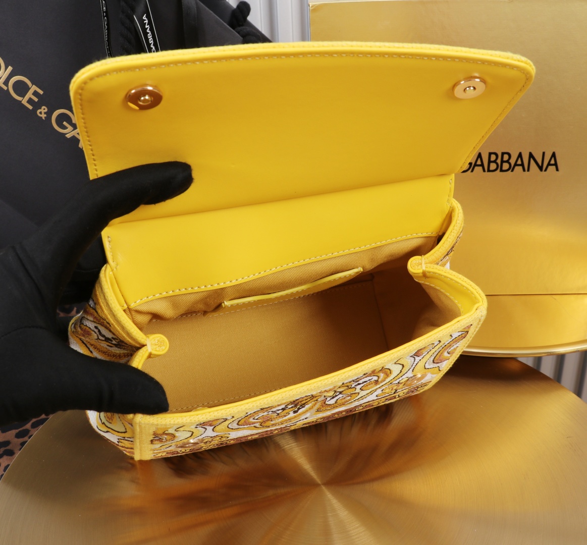 Dolce & Gabbana Sicily Lemon Print Leather Top Handle Satchel Bag, Yellow 6 cmp a1749043671240 3127