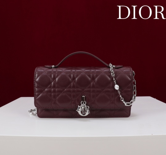 Lady Dior Pearl Embellished Lambskin Clutch with Silver Hardware 1 Lady Dior Pearl Embellished Lambskin Clutch with Silver Hardware