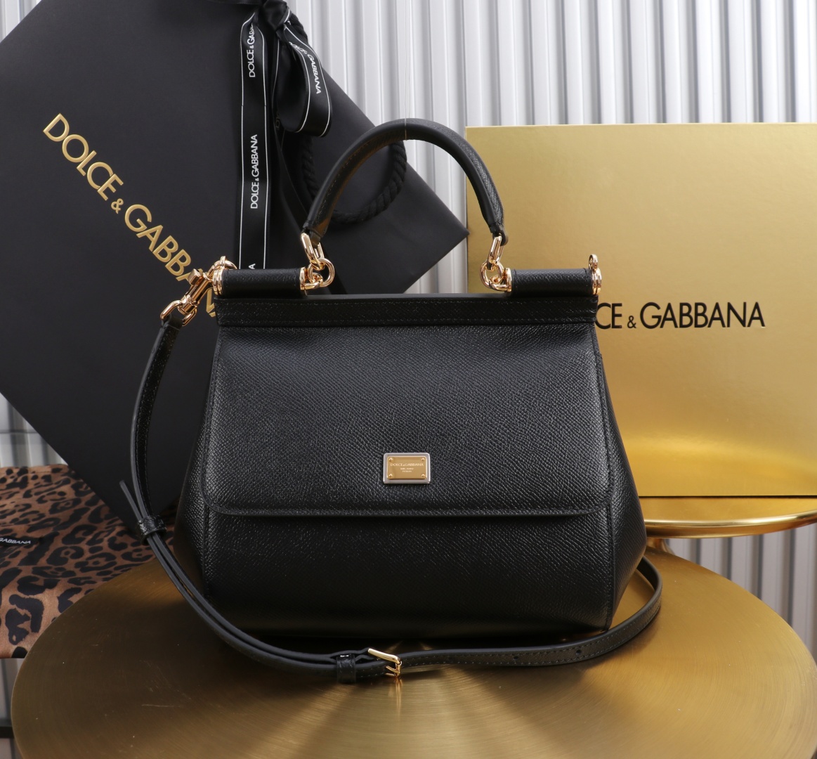 Dolce & Gabbana Sicily 11125 Black Leather Satchel, 21x16x8 cm 3 cmp a1751566727237 1467