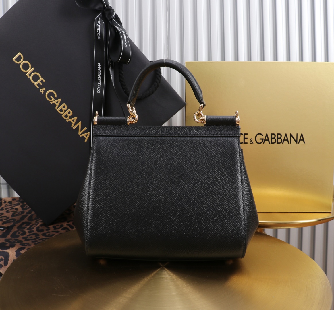 Dolce & Gabbana Sicily 11125 Black Leather Satchel, 21x16x8 cm 5 cmp a1751566727239 7286