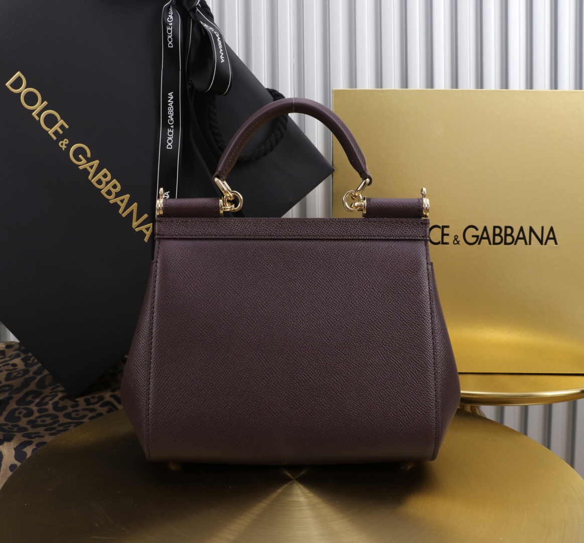 Dolce & Gabbana Sicily 11125 Leather Satchel, Wine Red, 21 x 16 x 8 cm 5 cmp a1751566773416 2577