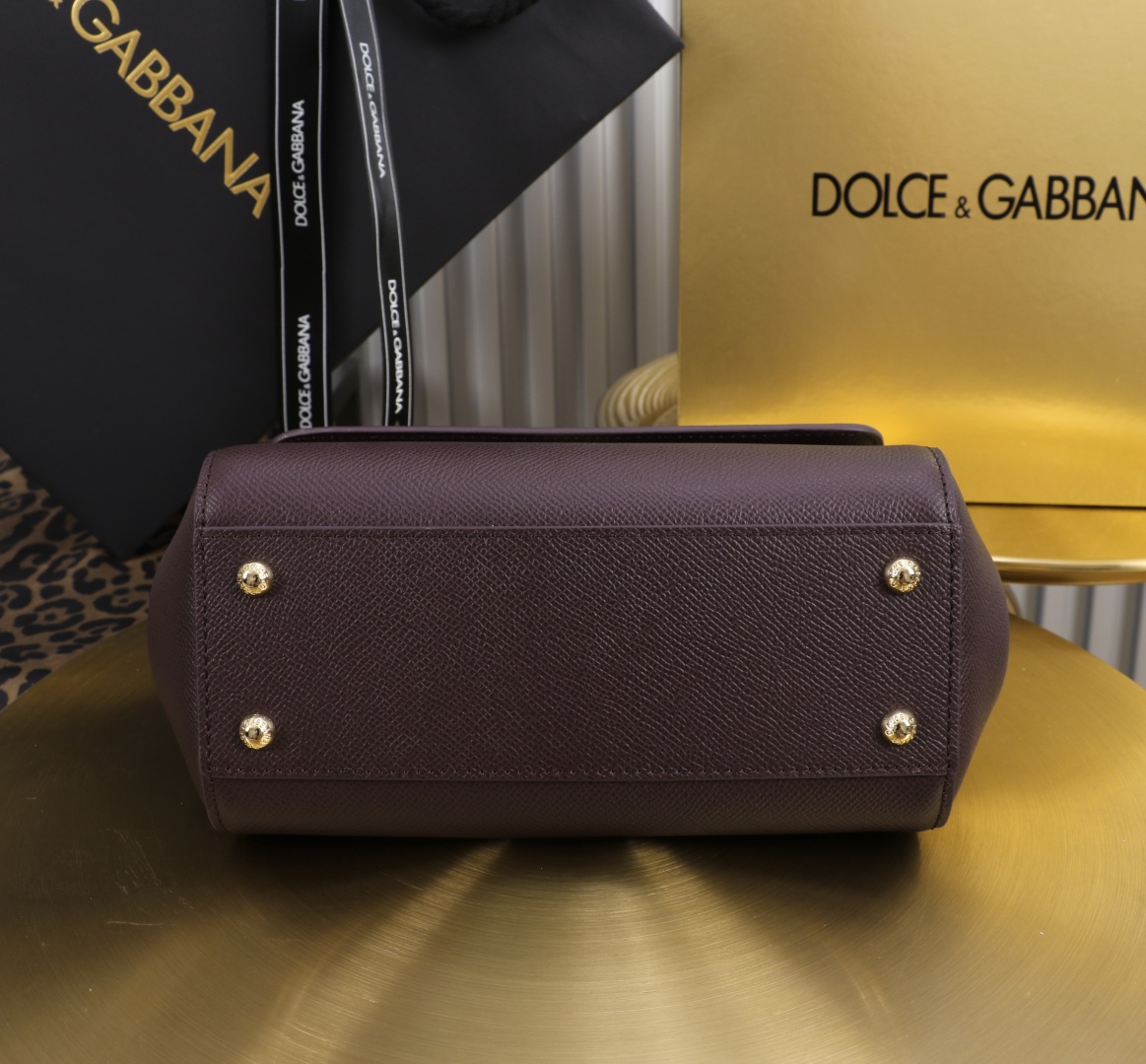 Dolce & Gabbana Sicily 11125 Leather Satchel, Wine Red, 21 x 16 x 8 cm 6 cmp a1751566773419 6626