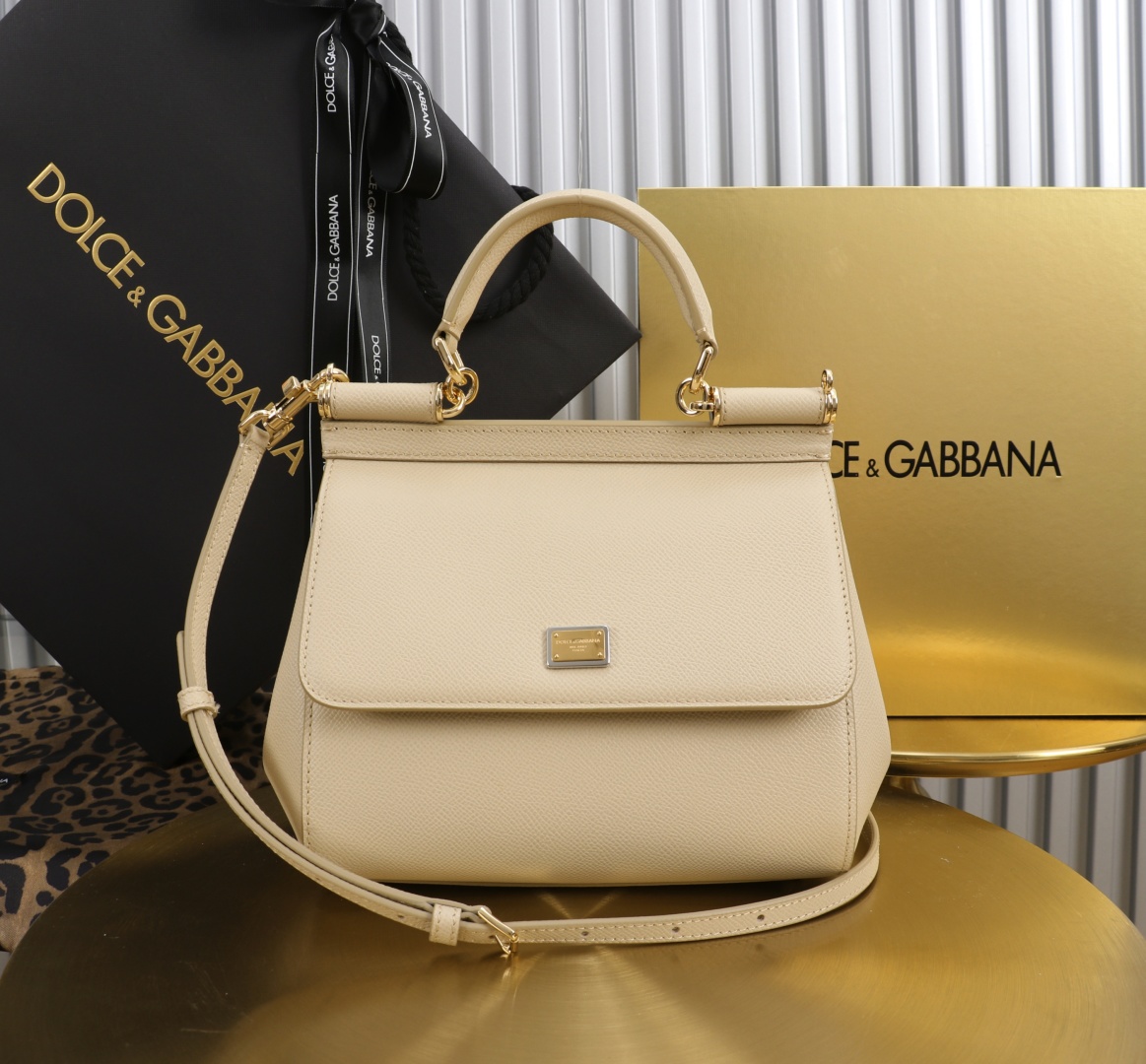 Dolce & Gabbana Sicily 11125 Leather Satchel, Nude Almond, 21x16x8cm 3 cmp a1751566834386 2317